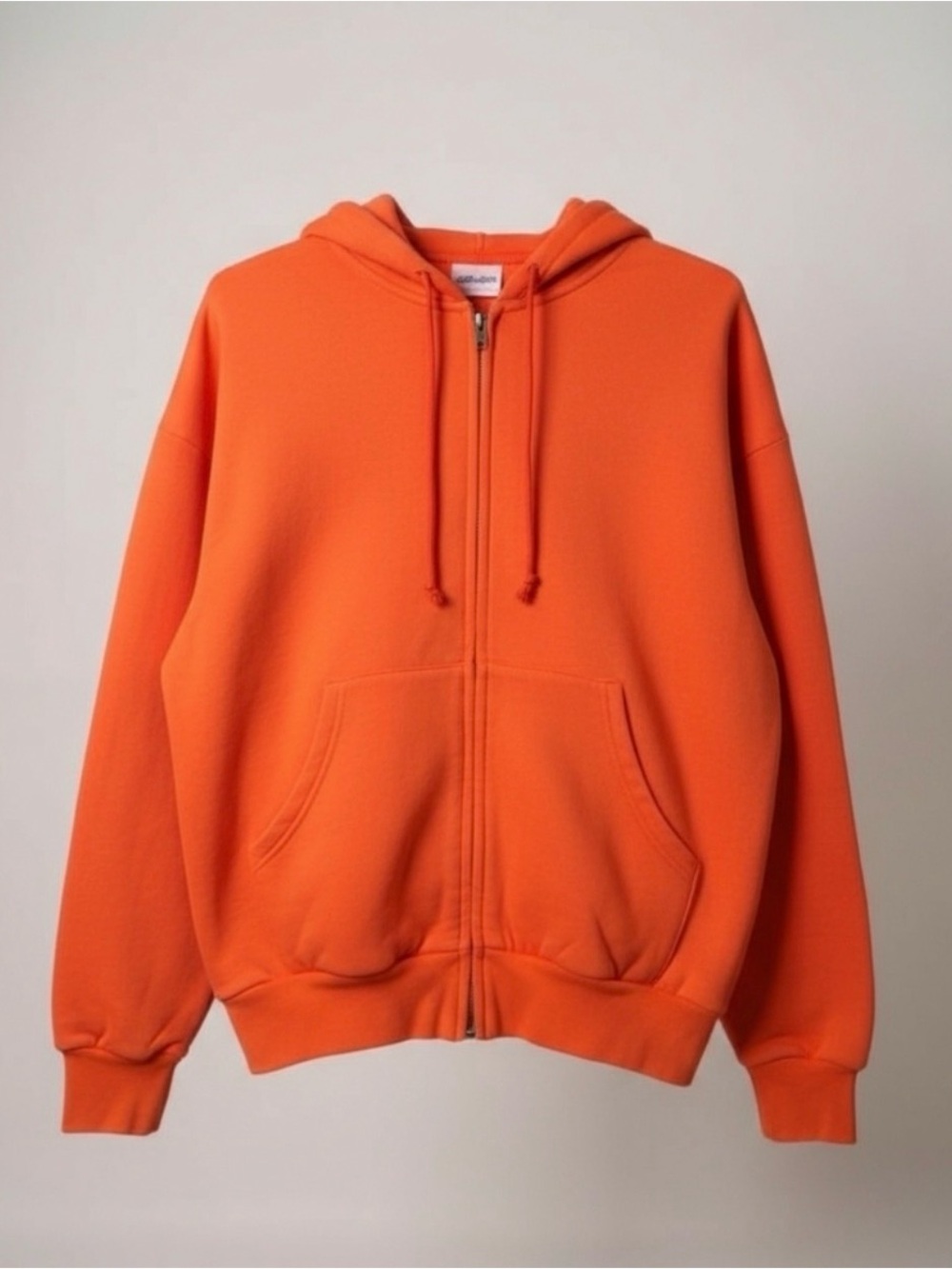 Vintage 80s/90s Hunting Sports A Field Neon Orange Full Zip Hoodie Sweatshirt